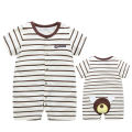 Children's clothing, summer jumpsuit, short sleeved pure cotton baby romper, boys aged 0-2, crawling clothes, thin style. 