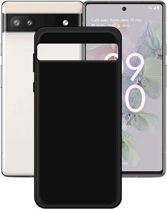 Euro%20Cover%20for%20Google%20Pixel%206/6A/7/7%20Pro/6%20Pro%20,%20Soft%20Protective%20Liquid%20Silicone%20Case%20-Black%20-%20Image%203