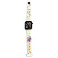 【7Rings Store】（NEW）Yfashion Cartoon Electronic Wrist Watch Color Printing Led Square For Student. 