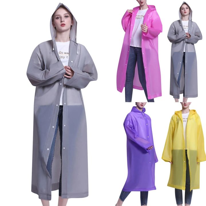 1pcs Non-Disposable Adult Raincoat Waterproof Raincoat Poncho Portable Environmentally Friendly Lightweight Hooded Raincoat
