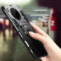 icasecover for Huawei Y9a Hard Case Hybrid Shockproof Car Magnetic Ring Buckle Stand Back Cover.