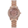 Diamond-encrusted Ladies Quartz Watches Steel Bracelet Personality Fashion Wristwatch Women's Jewelry Watch.