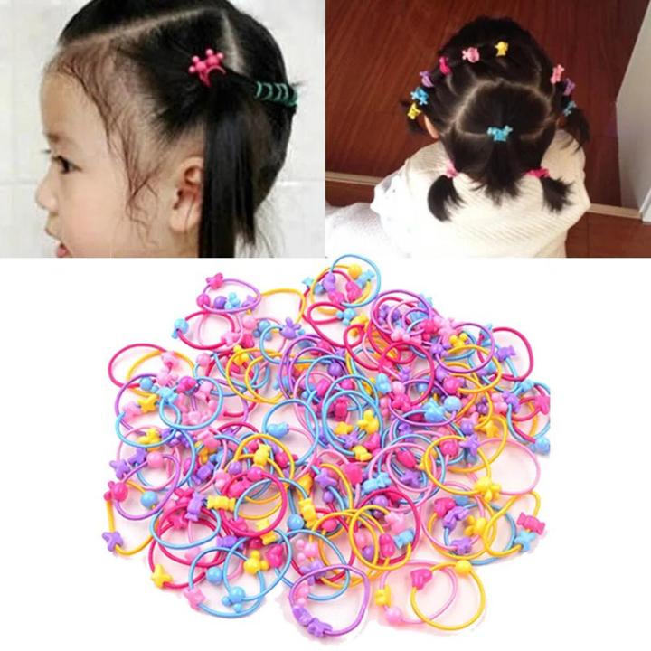 Baby Girls Hair Band Bows Ties Mini Boutique Elastic Hair Rubber Ribbon Hair Ban