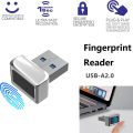 U6/U7 USB Fingerprint Reader Module Zinc Alloy MinI Biometric Scanner Padlock Safe Multilingual Convenient Operation for Laptops.