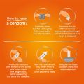 Skore Orange Flavored 1500+ Dots Condoms for Men With Extra Lubrication | 10pcs Pack | India.
