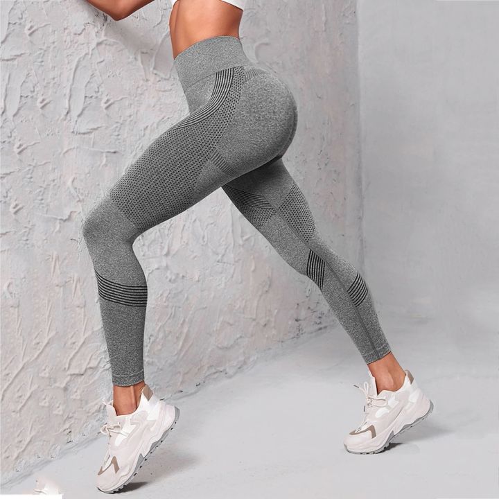 Spring%20Autumn%20High%20Waisted%20Pants%20Women%20Leggings%20Yoga%20Sport%20Ribbed%20Pants%20Seamless%202023%20-%20Image%204