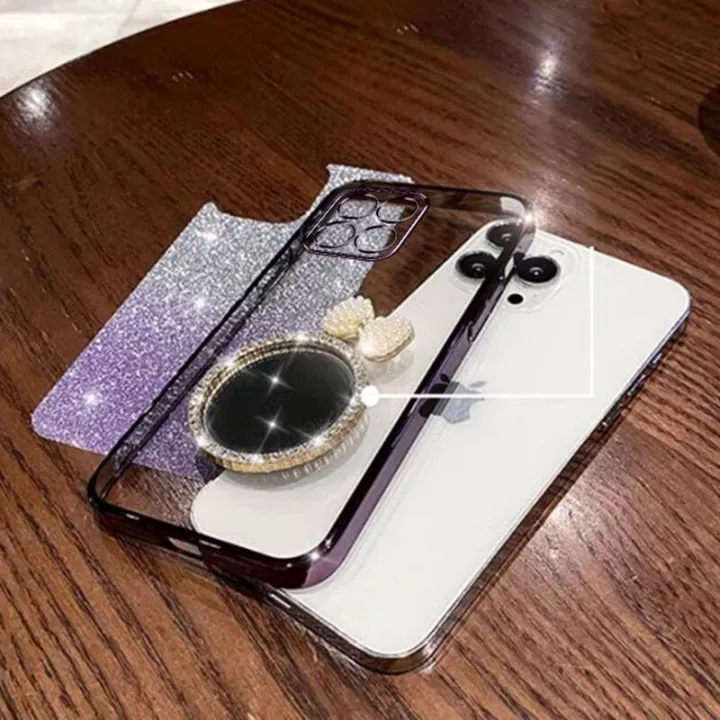 Phone%20case%20Tecno%20Pova%206%20Pro%20/%20Tecno%20Pova%205%20Back%20cover%20Pearl%20Make-up%20Mirror%20Butterfly%20Glitter%20Slim%20Phone%20Holder%20-%20Image%206