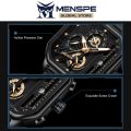 MENSPE Men's Casual Digital Fashion Watch 3ATM Waterproof Quartz Watches Leather Strap Luminous Pointers Wrist Watches with 3 Adjustable Dial. 