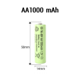 AA Batteries, 1.2V Ni-MH Rechargeable Battery-1000 mAh. 