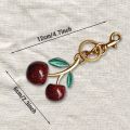 Cherry Bag Charm, Cute Keychain with Metal Key Ring and Clip, Cherry Charm for Purse,Bags Accessories for Women Girls. 