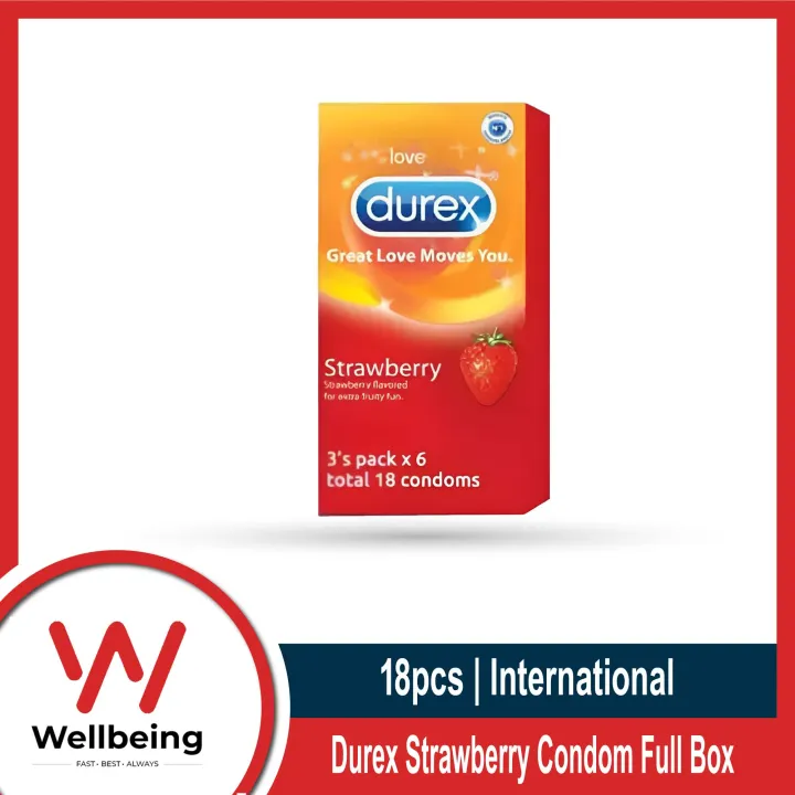 Durex Strawberry Condom For Men | Full Box - 18pcs