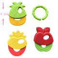 3pcs set Baby Pineapple Teeth Gel Bright Color Fruit Silicone head Teether CN.