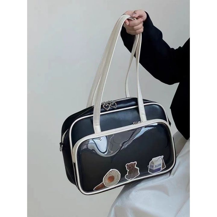 Shoulder%20ag%20ainful%20Square%20Fashion%20ote%20ag%20Women's%20Soft%20Leather%20Single%20Shoulder%20Crossbo%20ag%20College%20Student%20Classroom%20andbag%20-%20Image%202
