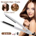 Ubeator -Arc panel Five-Gear Professional Hair Straightener Flat Iron Wave Straightening Iron Salon Tool-501-White-Black. 