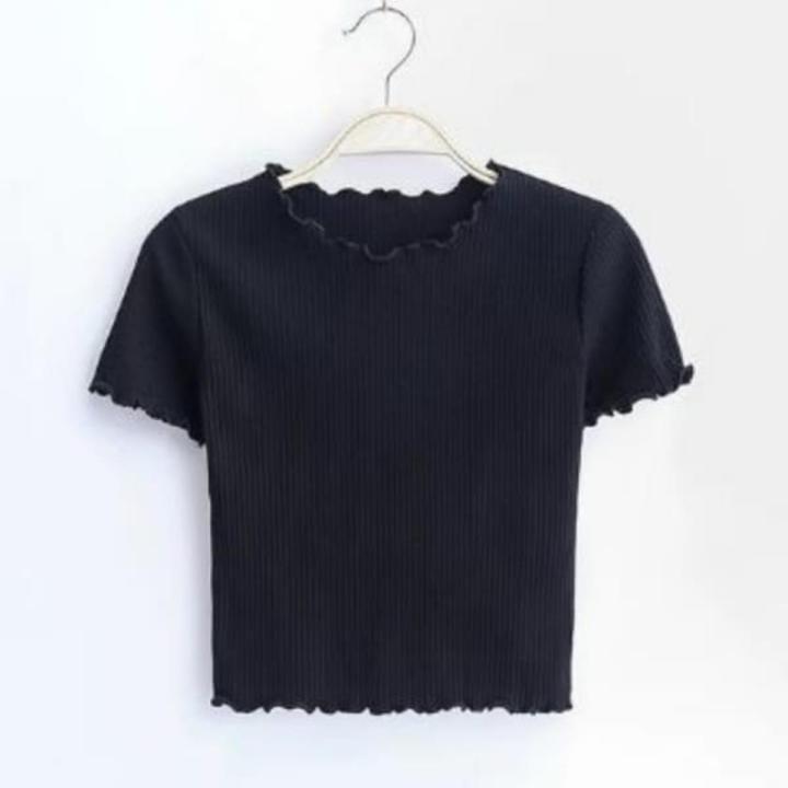 Half Sleeve Crop Tops For Women - Blouse