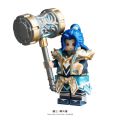 Douluo New World, Poseidon Tang San, Armor, Haotian War Hammer, Assembled Building Block Toys, Third-Party Minifigures Compatible with Lego. 