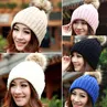 Women%20Winter%20Warm%20Braided%20Crochet%20Knitting%20Hat%20Girl%20Beret%20Ski%20Beanie%20Ball%20Cap%20-%20Image%203