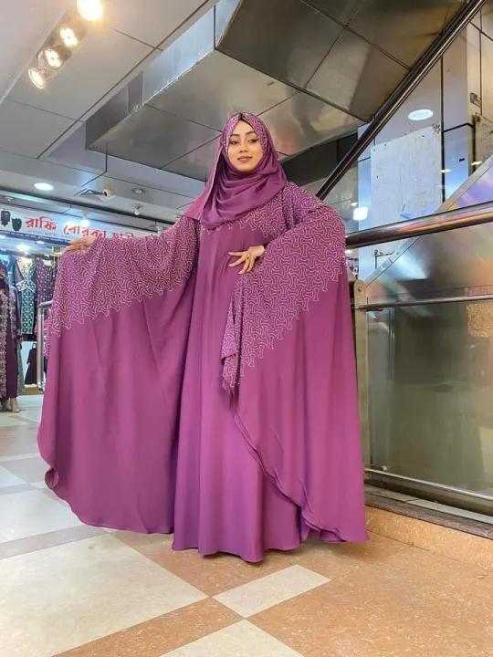 abaya%20borka%20(%20Chain%20Design%20)%20With%20Hijab%20Dubai%20Cherry%20stylish%20party%20borka%20%20fashion%20collection%20Fashionable%20khimar%20Lycra%20borka%20for%20Women%20-%20Image%202