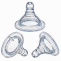 2Pcs  Food Grade Silicone BPA Free Standard Neck Baby Nipples (6m+). 