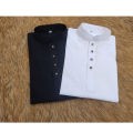 Splendid Indispensable -Quality And Durablity -Stylish And Fashionable Silk White Panjabi For Men - Panjabi. 