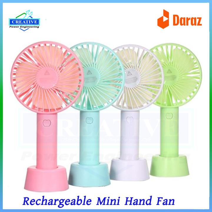 Mini USB Lithium Battery Rechargeable Hand Fan Multi colour