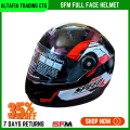 Full Face Bike Helmet SFM High Speed in Black and White Graphics - Easy To use and Clean, A Unique Choice For Bikers.