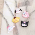 Sanrio Figure Necklace Kuromi Cartoon Metal Necklace Pendant Kawaii Women Girl Party Birthday Jewelry Gift 1Pcs. 
