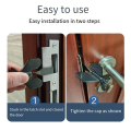 Portable Door Lock Stainless Steel Privacy Extra Security Lock Anti Theft Travel Safety Inside Door Lock, Easy to Use.