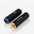 YYTCG Pure Copper Gold Plated RCA Plug Self Locking Audio Connector.