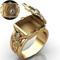 【Unbeatable Prices】 Men Fashion Irregular Concave Convex Openable Lid Ring Creative Jewelry Gift. 
