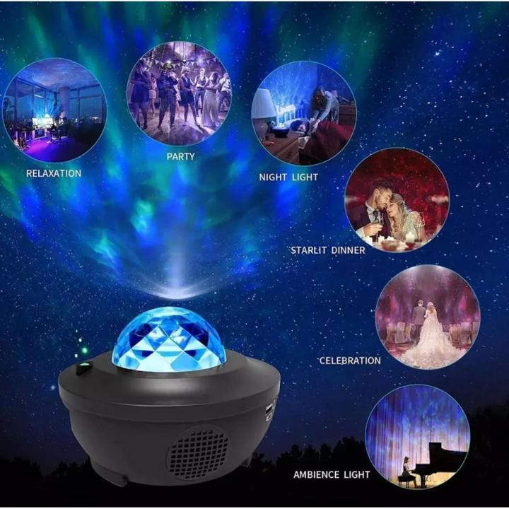 Galaxy Projector Star Starry Sky LED Night Light Projector Moon Lamp USB Bedroom Lamp Universal Mini LED Lights Projector Light Interior Ambient AtmosphereLamp