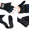 new 1 pair weight lifting training gloves women man fitness sports body building gymnastic gripe gum hand palm protector gloves.
