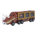 Dinosaur Carrying Truck, Dinosaur Transport Truck Dinosaur Pull Back Cars Realistic Shape Three Fun Sounds with Stone Model for Birthday Gifts. 