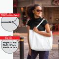 SamiaCrafts Multi Color High Quality Cotton Canvas Tote Bag with Premium Quality Zipper for Everyday Daily Use. 