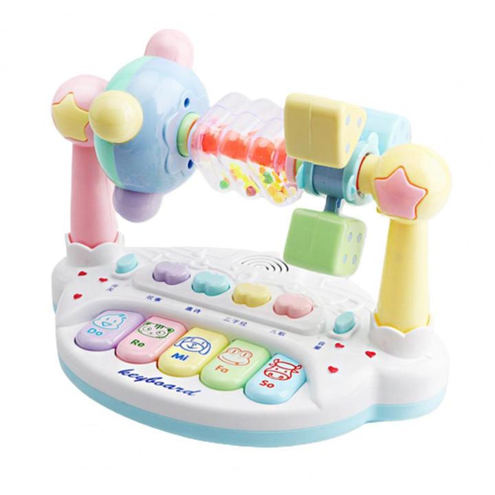 Baby Rattle Toy Cartoon Pattern Recognition Ability Safe Toddlers Musical Instrument Toy for Early Learning