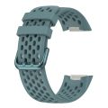 Solid Color Breathable Sports Silicone Watch Band For Fitbit Charge 6.