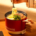 Portable Electric Hot Pot Non-stick Frying Pan Quick Noodle Cooker Mini Pot for Home Dorm Office 1-2 People. 
