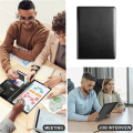 Resume Portfolio Folder Black Resume Portfolio Folder with A4 Size Clipboard Black Leather Padfolio for Men Women Business Portfolio Organizer.