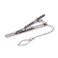 Mens Plain Silver Chrome Stainless Steel 6CM Standard Tie Clip Clasp Bars Pins.