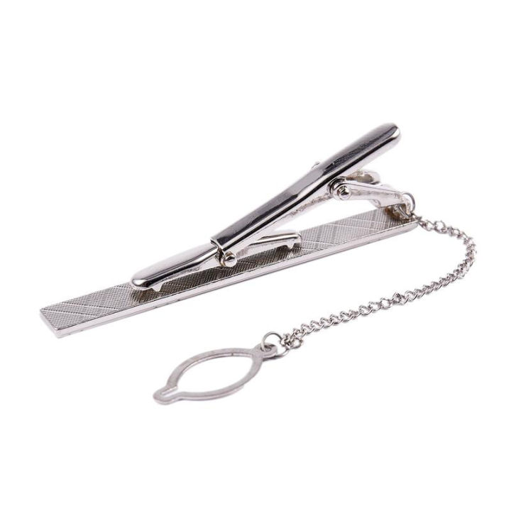Mens%20Plain%20Silver%20Chrome%20Stainless%20Steel%206CM%20Standard%20Tie%20Clip%20Clasp%20Bars%20Pins%20-%20Image%202