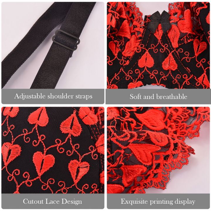 Plus%20Size%20Bra%20Bralette%20Female%20Bras%20Lingerie%20Brassiere%20Underwire%20Women's%20Bras%20Crop%20Top%20Underwear%20Push%20Up%20Strap%20BH%20Lace%20-%20Image%205