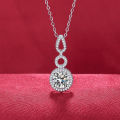Douyin Kuaishou live broadcast imitation moissanite concentric knot gourd necklace women's fashion Baita light luxury Baita clavicle chain.