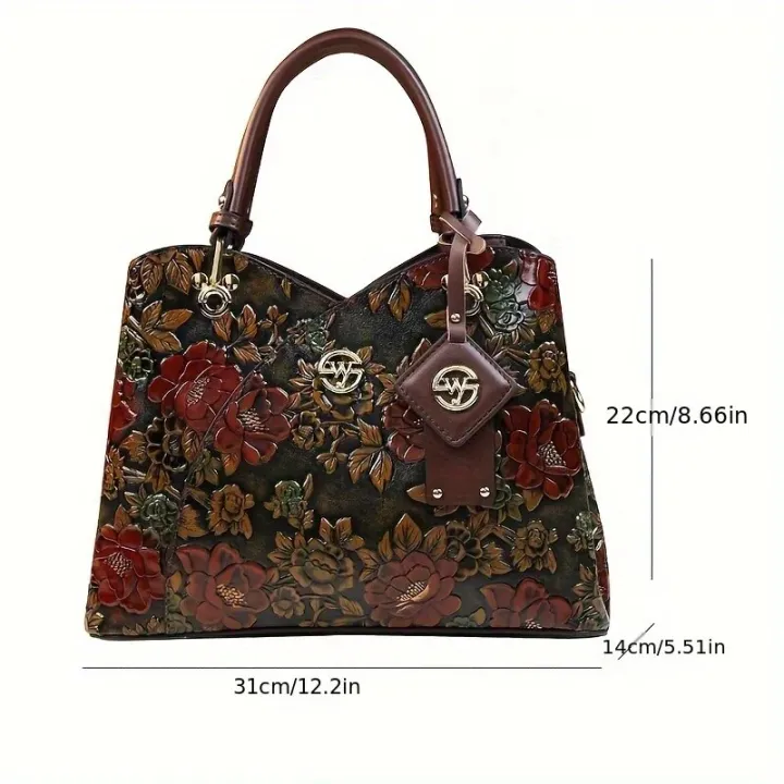 Vintage%20Flower%20Pattern%20Handbag,%20Luxury%20PU%20Leather%20Tote%20Bag,%20Fashion%20Crossbody%20Bag%20For%20Women%20-%20Image%203