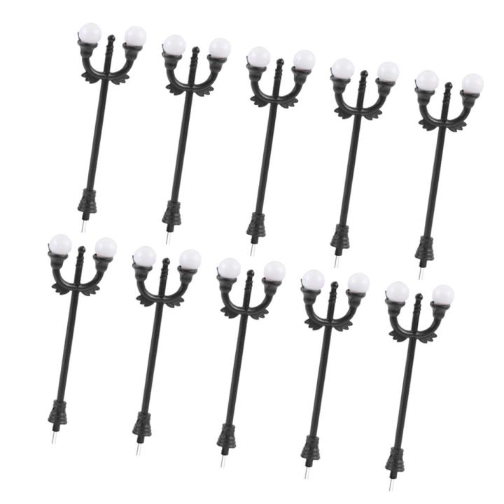 10Pcs Model Street Lamp Model Miniature Landscape for Outdoor Layout DIY