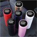 Stainless Steel Temperature Smart Vacuum Insulated Thermos Water Bottle with LED Temperature Display Perfect for Hot and Cold Drinks Drinkware Smart Hot Water Bottle Travel Mug - 500ML Water Bottle. 