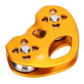 Ropeway Double Shaft Pulley Outdoor High Altitude Traverse Carriage Climbing Golden. 