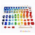 Kids Montessori Math Toys For Toddlers Educational Wooden Puzzle Fishing Toys Count Number Shape Matching Sorter Games Board Toy. 