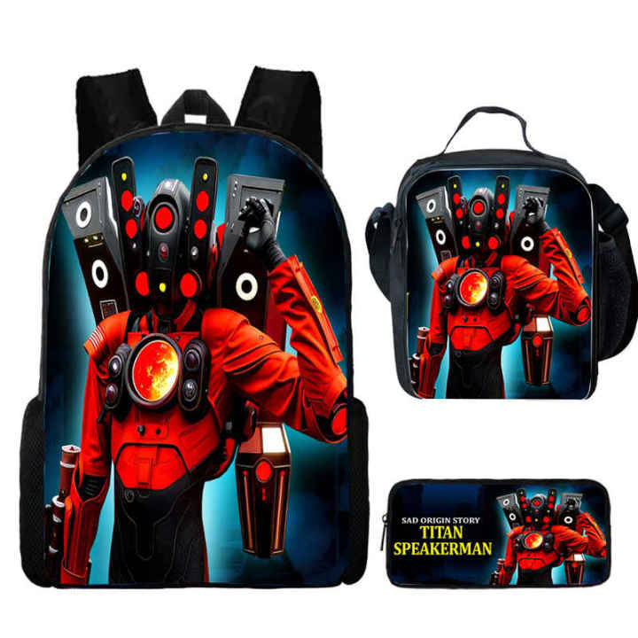 3PCS%20Set%20Skibidi%20Toilet%20Bags%20Titan%20Speakerman%20Children's%20backpack%20boy%20School%20Bag%20For%20Teenage,Cartoon%20Lunch%20Bags%20Pencil%20Bags%20-%20Image%205