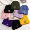 Smile ladies Beanies For Men Beanie Hat Women Winter Hats Warm 2021 Black Embroidery letter UniHop Skullies Knitted Cap.
