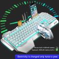 1set K680 Wireless Gaming Keyboard and Mouse Backlight Metal Panel Rechargeable RGB Backlit Gamer Mouse Waterproof Keyboard Kit.